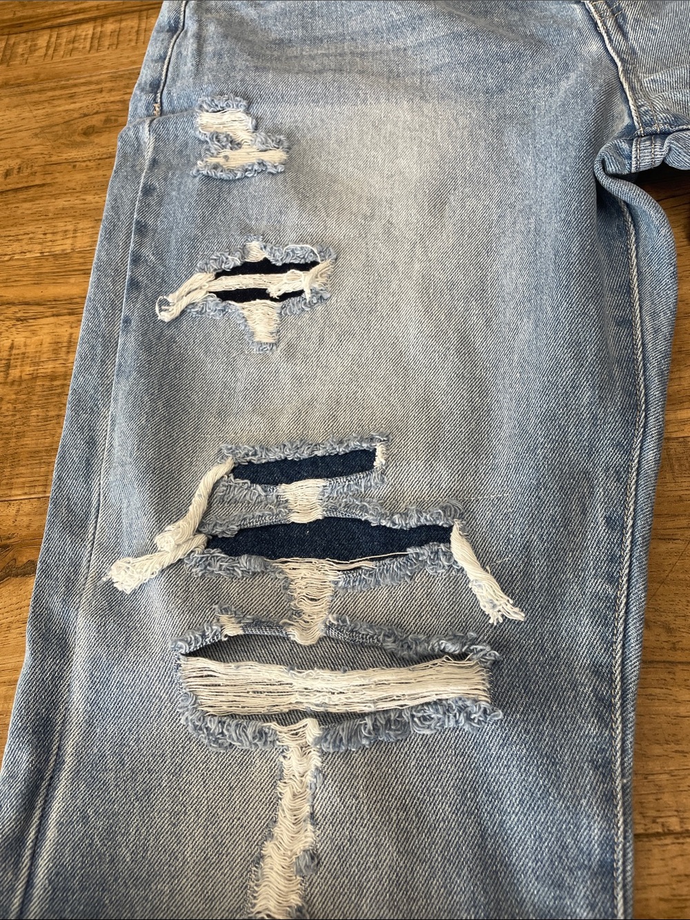 KanCan Light Blue Distressed Boyfriend Jeans - Picture 2 of 8